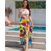 imageBsubseach Tie Dye Sarong Wraps for Women Swimsuit Coverups Long Bikini Wraps Beach Bathing Suit Cover UpRed Green