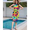 imageBsubseach Tie Dye Sarong Wraps for Women Swimsuit Coverups Long Bikini Wraps Beach Bathing Suit Cover UpRed Green