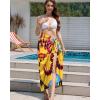 imageBsubseach Tie Dye Sarong Wraps for Women Swimsuit Coverups Long Bikini Wraps Beach Bathing Suit Cover UpYellow