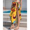 imageBsubseach Tie Dye Sarong Wraps for Women Swimsuit Coverups Long Bikini Wraps Beach Bathing Suit Cover UpYellow