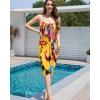 imageBsubseach Tie Dye Sarong Wraps for Women Swimsuit Coverups Long Bikini Wraps Beach Bathing Suit Cover UpYellow