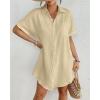 imageBsubseach Women Swimsuit Coverup Shirt Dress Button Down Bathing Suit Cover Up BeachwearApricot