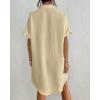 imageBsubseach Women Swimsuit Coverup Shirt Dress Button Down Bathing Suit Cover Up BeachwearApricot