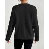 imageBsubseach Womens Cardigan Sweaters 2025 Long Sleeve Open Front Button Down Knit Jackets Fall Cardigans with PocketsBlack