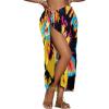 imageBsubseach Tie Dye Sarong Wraps for Women Swimsuit Coverups Long Bikini Wraps Beach Bathing Suit Cover UpYellow