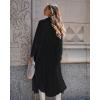 imageBsubseach Swimsuit Coverup for Women 2024 Casual Dresses Button Down Beach Dress Long Kimonos Cardigans with PocketsBlack
