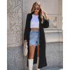 imageBsubseach Swimsuit Coverup for Women 2024 Casual Dresses Button Down Beach Dress Long Kimonos Cardigans with PocketsBlack