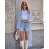 imageBsubseach Swimsuit Coverup for Women 2024 Casual Dresses Button Down Beach Dress Long Kimonos Cardigans with PocketsSky Blue
