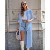 imageBsubseach Swimsuit Coverup for Women 2024 Casual Dresses Button Down Beach Dress Long Kimonos Cardigans with PocketsSky Blue