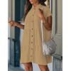 imageBsubseach Swimsuit Coverup for Women Swimwear Button Bathing Suit Cover Up Shirt Casual Dresses Beach Vacation WearApricot