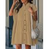 imageBsubseach Swimsuit Coverup for Women Swimwear Button Bathing Suit Cover Up Shirt Casual Dresses Beach Vacation WearApricot