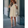 imageBsubseach Swimsuit Coverup for Women Swimwear Button Bathing Suit Cover Up Shirt Casual Dresses Beach Vacation WearBeige