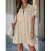 imageBsubseach Swimsuit Coverup for Women Swimwear Button Bathing Suit Cover Up Shirt Casual Dresses Beach Vacation WearBeige