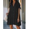 imageBsubseach Swimsuit Coverup for Women Swimwear Button Bathing Suit Cover Up Shirt Casual Dresses Beach Vacation WearBlack