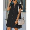 imageBsubseach Swimsuit Coverup for Women Swimwear Button Bathing Suit Cover Up Shirt Casual Dresses Beach Vacation WearBlack