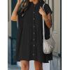 imageBsubseach Swimsuit Coverup for Women Swimwear Button Bathing Suit Cover Up Shirt Casual Dresses Beach Vacation WearBlack