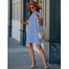 imageBsubseach Swimsuit Coverup for Women Swimwear Button Bathing Suit Cover Up Shirt Casual Dresses Beach Vacation WearLight Blue