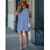 imageBsubseach Swimsuit Coverup for Women Swimwear Button Bathing Suit Cover Up Shirt Casual Dresses Beach Vacation WearLight Blue