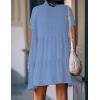 imageBsubseach Swimsuit Coverup for Women Swimwear Button Bathing Suit Cover Up Shirt Casual Dresses Beach Vacation WearLight Blue