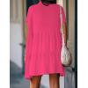 imageBsubseach Swimsuit Coverup for Women Swimwear Button Bathing Suit Cover Up Shirt Casual Dresses Beach Vacation WearRose Red