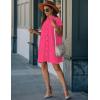 imageBsubseach Swimsuit Coverup for Women Swimwear Button Bathing Suit Cover Up Shirt Casual Dresses Beach Vacation WearRose Red