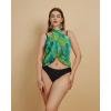 imageBsubseach Women 2025 Beach Sarong Bathing Suit Tie Dye Wrap Skirt Sheer Bikini Swimsuit Cover Ups for SwimwearGreen Yellow