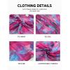imageBsubseach Women 2025 Beach Sarong Bathing Suit Tie Dye Wrap Skirt Sheer Bikini Swimsuit Cover Ups for SwimwearRose Red