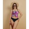 imageBsubseach Women 2025 Beach Sarong Bathing Suit Tie Dye Wrap Skirt Sheer Bikini Swimsuit Cover Ups for SwimwearRose Red
