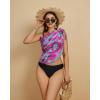 imageBsubseach Women 2025 Beach Sarong Bathing Suit Tie Dye Wrap Skirt Sheer Bikini Swimsuit Cover Ups for SwimwearRose Red