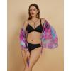 imageBsubseach Women 2025 Beach Sarong Bathing Suit Tie Dye Wrap Skirt Sheer Bikini Swimsuit Cover Ups for SwimwearRose Red