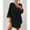 imageBsubseach Women Beach Cover Ups Shirt Bikini Swimsuit Coverup Swimwear Bathing Suit Cover UpBlack