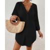imageBsubseach Women Beach Cover Ups Shirt Bikini Swimsuit Coverup Swimwear Bathing Suit Cover UpBlack