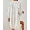 imageBsubseach Women Beach Cover Ups Shirt Bikini Swimsuit Coverup Swimwear Bathing Suit Cover UpWhite