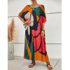 imageBsubseach Long Swimsuit Coverup for Women Plus Size Kaftan Dress Summer Beach Cover Up CaftanLflower Print