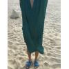 imageBsubseach Women Plaid Swimsuit Cover Up V Neck Kaftan Dresses Caftan Maxi DressGreen