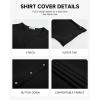 imageBsubseach Swimsuit Coverup for Women Bathing Suit Cover Up Button Down Shirt Beach Dress Vacation OutfitsBlack