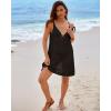 imageBsubseach Swimsuit Coverup for Women Crochet Bathing Suit Cover Up 2025 Summer Swimwear Knit Sleeveless Beach Tank DressBlack