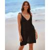 imageBsubseach Swimsuit Coverup for Women Crochet Bathing Suit Cover Up 2025 Summer Swimwear Knit Sleeveless Beach Tank DressBlack