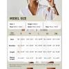 imageBsubseach Terry Cloth Swim Cover Up 2025 Button Down Women Swimsuit Coverup Short Sleeve Blouse Beach Shirt Vacation WearBlack