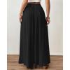 imageBsubseach Wide Leg Pants Woman Flowy Floral Palazzo Pants for Women High Waisted Summer Casual Trousers Cruise OutfitsBlack
