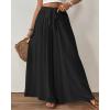 imageBsubseach Wide Leg Pants Woman Flowy Floral Palazzo Pants for Women High Waisted Summer Casual Trousers Cruise OutfitsBlack