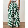 imageBsubseach Wide Leg Pants Woman Flowy Floral Palazzo Pants for Women High Waisted Summer Casual Trousers Cruise OutfitsGreen