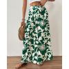 imageBsubseach Wide Leg Pants Woman Flowy Floral Palazzo Pants for Women High Waisted Summer Casual Trousers Cruise OutfitsGreen