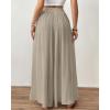 imageBsubseach Wide Leg Pants Woman Flowy Floral Palazzo Pants for Women High Waisted Summer Casual Trousers Cruise OutfitsLight Khaki