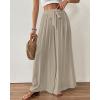 imageBsubseach Wide Leg Pants Woman Flowy Floral Palazzo Pants for Women High Waisted Summer Casual Trousers Cruise OutfitsLight Khaki