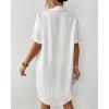 imageBsubseach Women Swimsuit Coverup Button Down Bathing Suit Cover Up for Swimwear Summer Beach Shirt Dresses Resort WearWhite