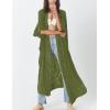 imageBsubseach Embroidery Bathing Suit Cover Ups for Women Half Sleeve Beach Kimono Swimsuit CoverupArmy Green