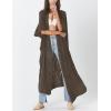 imageBsubseach Embroidery Bathing Suit Cover Ups for Women Half Sleeve Beach Kimono Swimsuit CoverupBrown