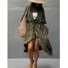 imageBsubseach Stylish Tie Dye Open Front Long Kimono Swimsuit Cover Up for Women Swimwear Cover UpsArmy Green