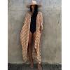 imageBsubseach Stylish Tie Dye Open Front Long Kimono Swimsuit Cover Up for Women Swimwear Cover UpsBeige